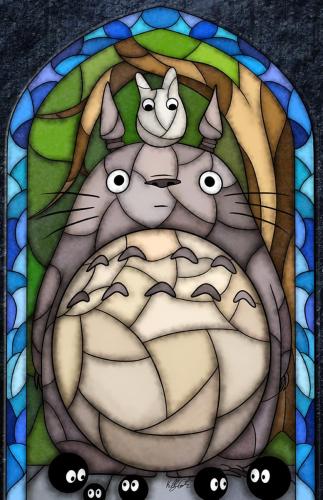 Stained glass - Totoro