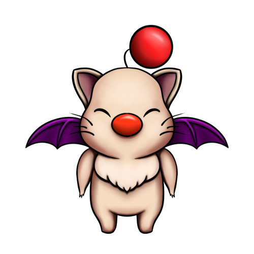 Moogle as an acrylic charm