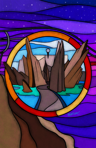 Stained glass - Riven - Survey Island