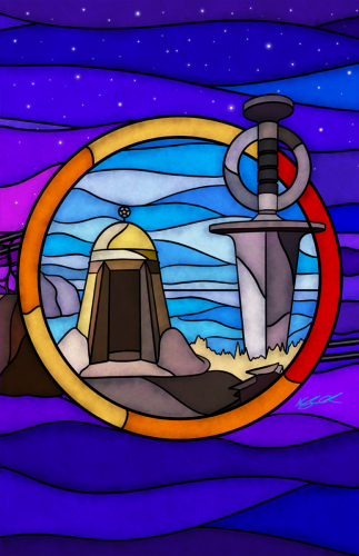 Stained glass - Riven - Temple Island